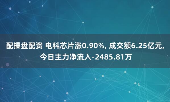 配操盘配资 电科芯片涨0.90%, 成交额6.25亿元, 今日主力净流入-2485.81万